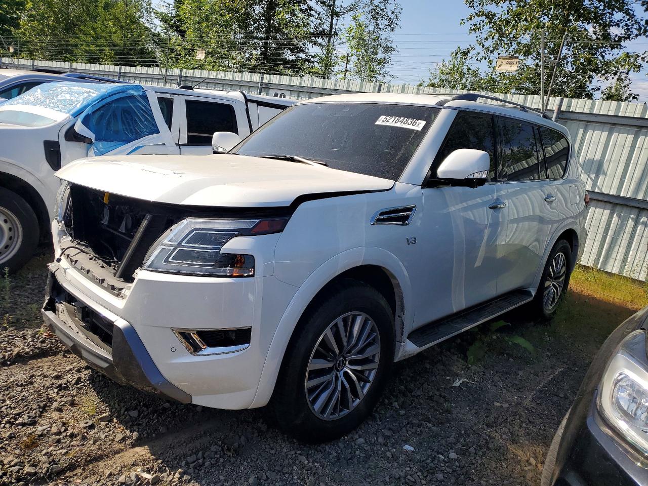 2021 Nissan Armada SL, VIN JN8AY2BB2M9795632 — Front end