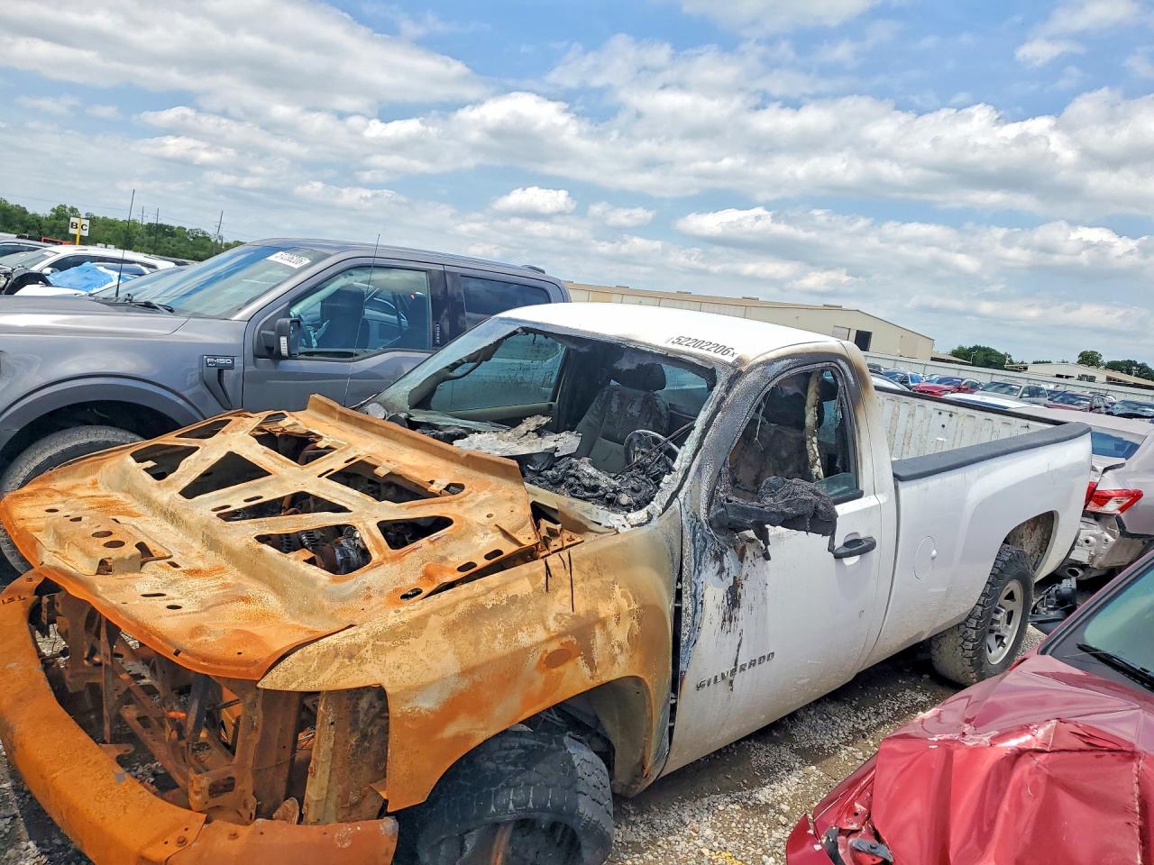 2013 Chevrolet Silverado 1500 Work Truck, VIN 1GCNCPEX4DZ263198 — Engine fire
