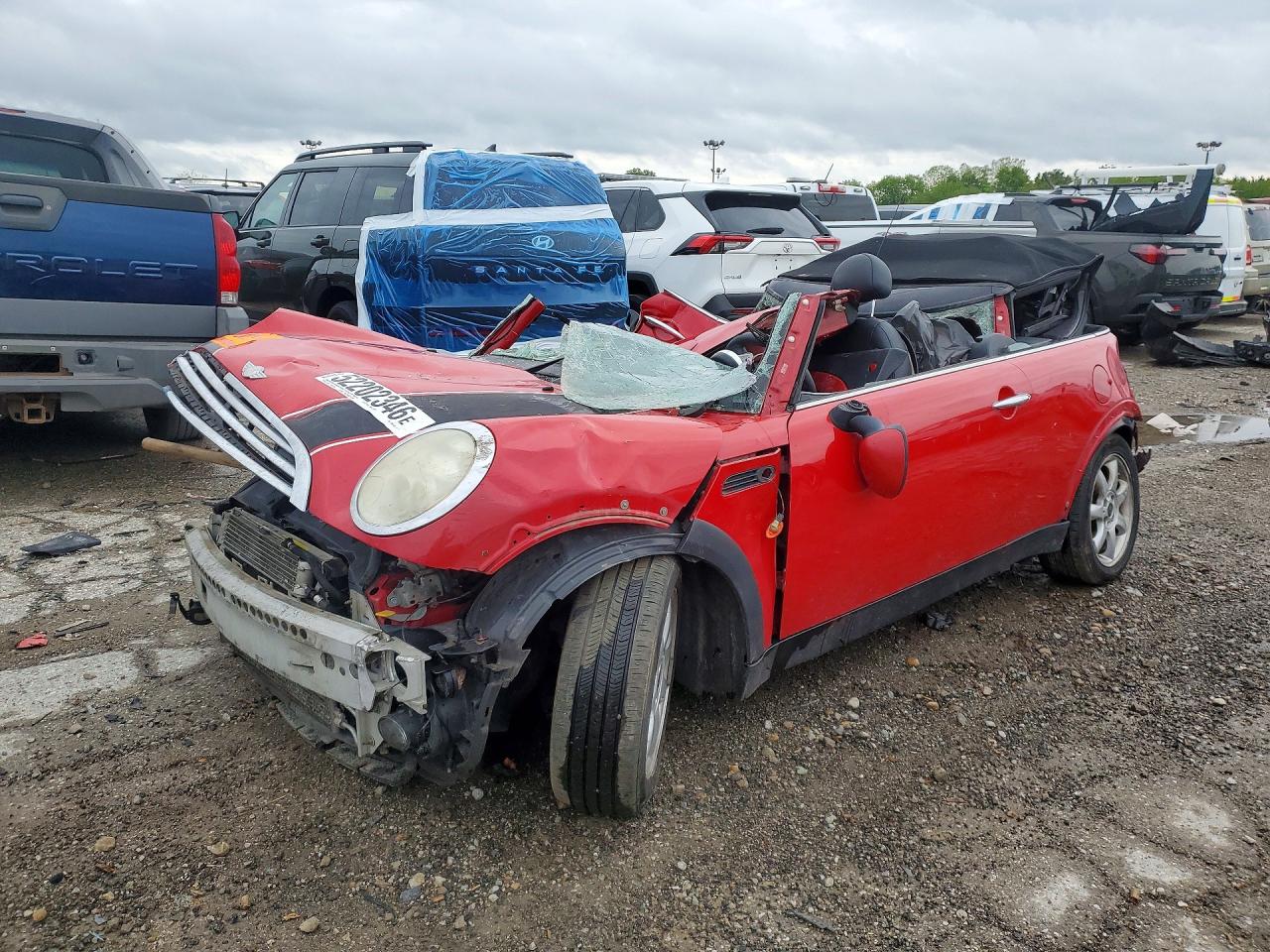 2008 MINI Convertible, VIN WMWRF33568TG19128 — Опрокидывание