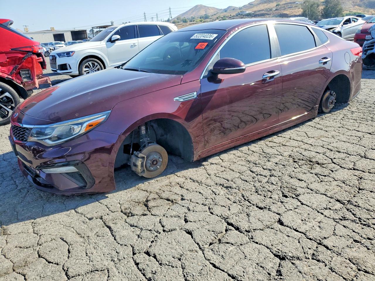 2020 Kia Optima LX, VIN 5XXGT4L35LG389952 — Stripped