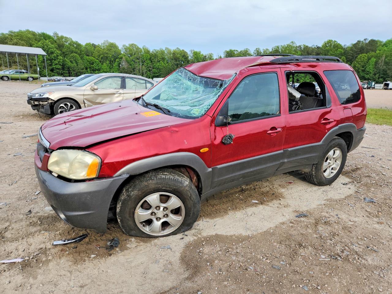 2003 Mazda Tribute LX, VIN 4F2YZ04163KM46836 — Опрокидывание
