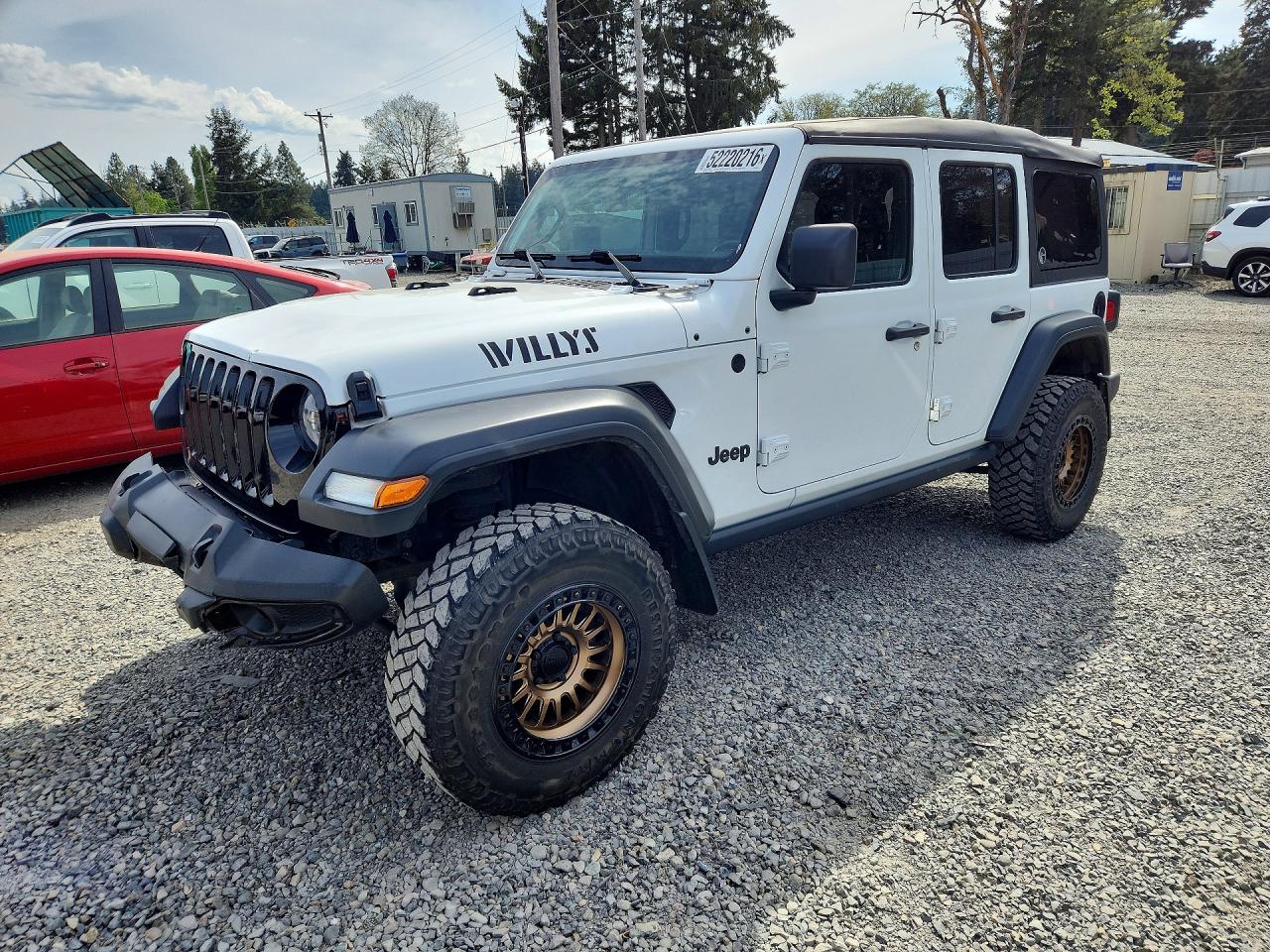 2022 Jeep Wrangler Unlimited Sport, VIN 1C4HJXDN7NW196201 — Front end