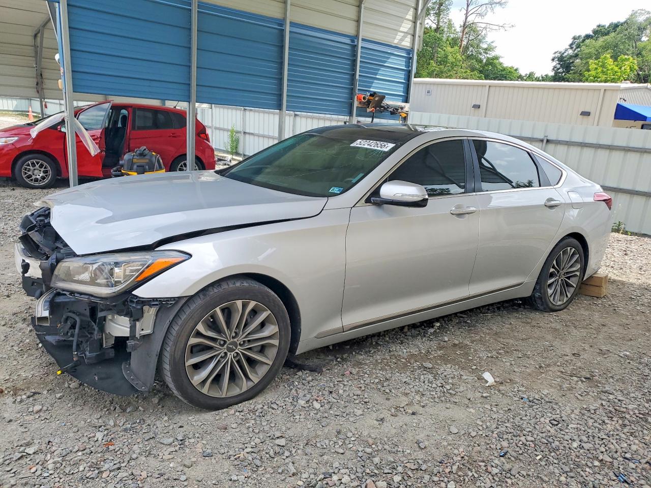 2016 Hyundai Genesis 3.8L, VIN KMHGN4JE0GU108246 — Front end