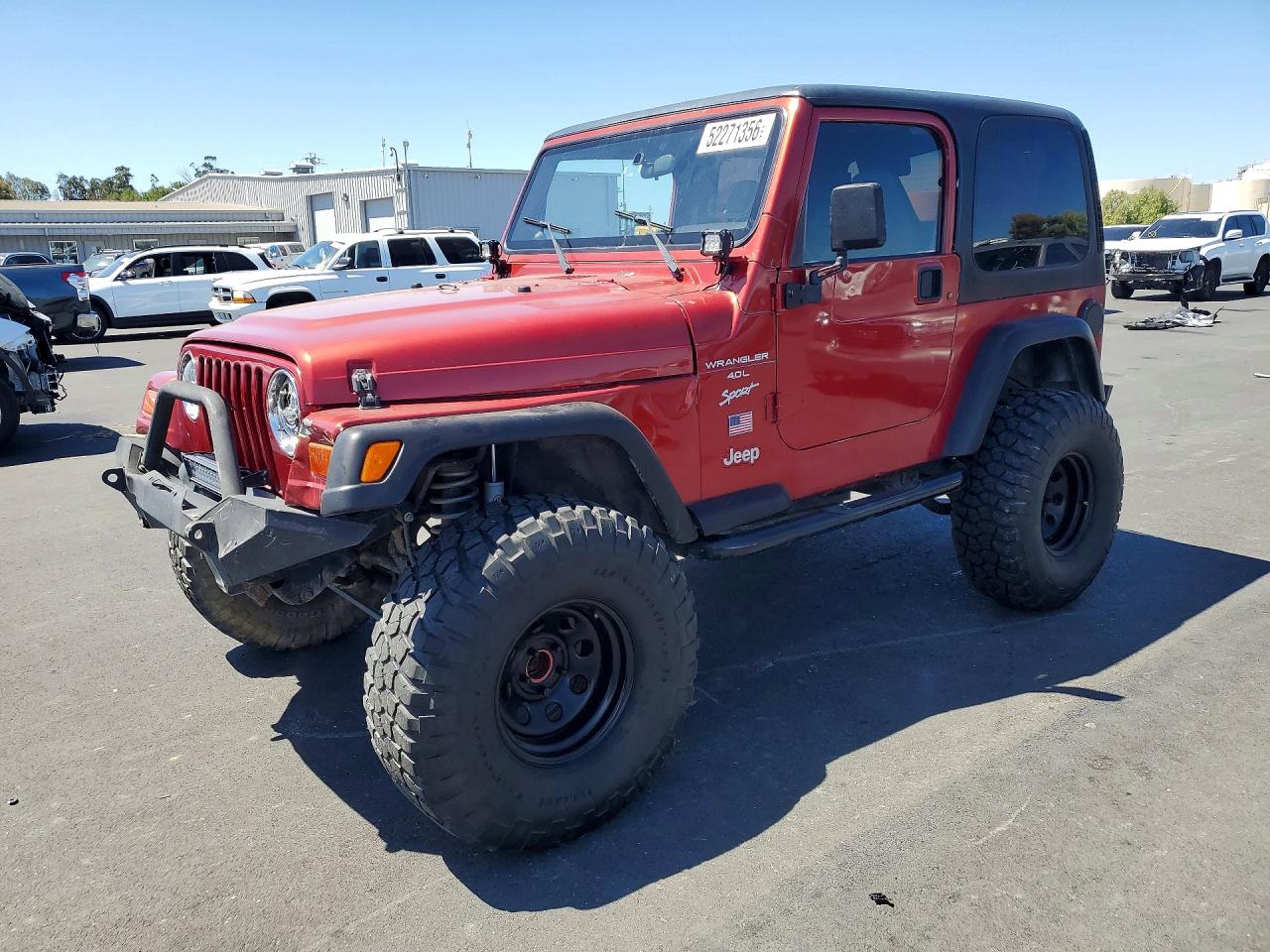 1999 Jeep Wrangler Sport, VIN 1J4FY19S7XP491613 — Front end