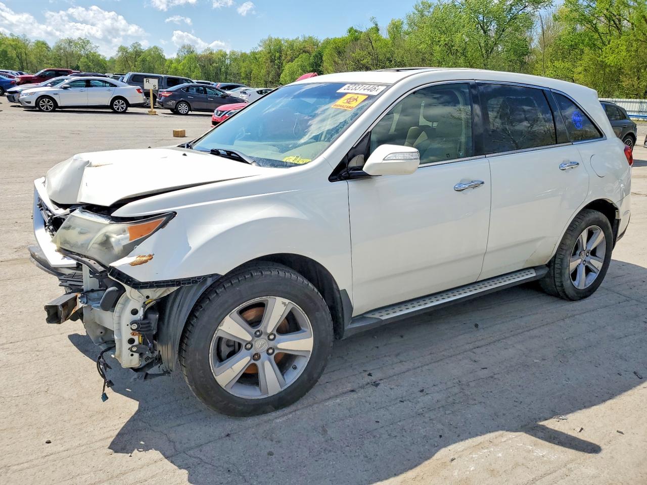 2012 Acura MDX, VIN 2HNYD2H21CH505788 — Front end