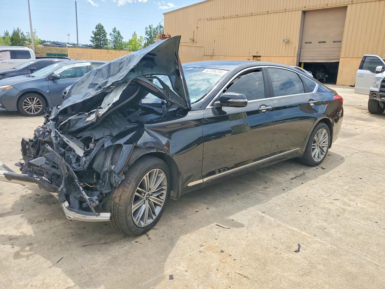 2019 Genesis G80 3.8L, VIN KMTFN4JE0KU320140 — Front end