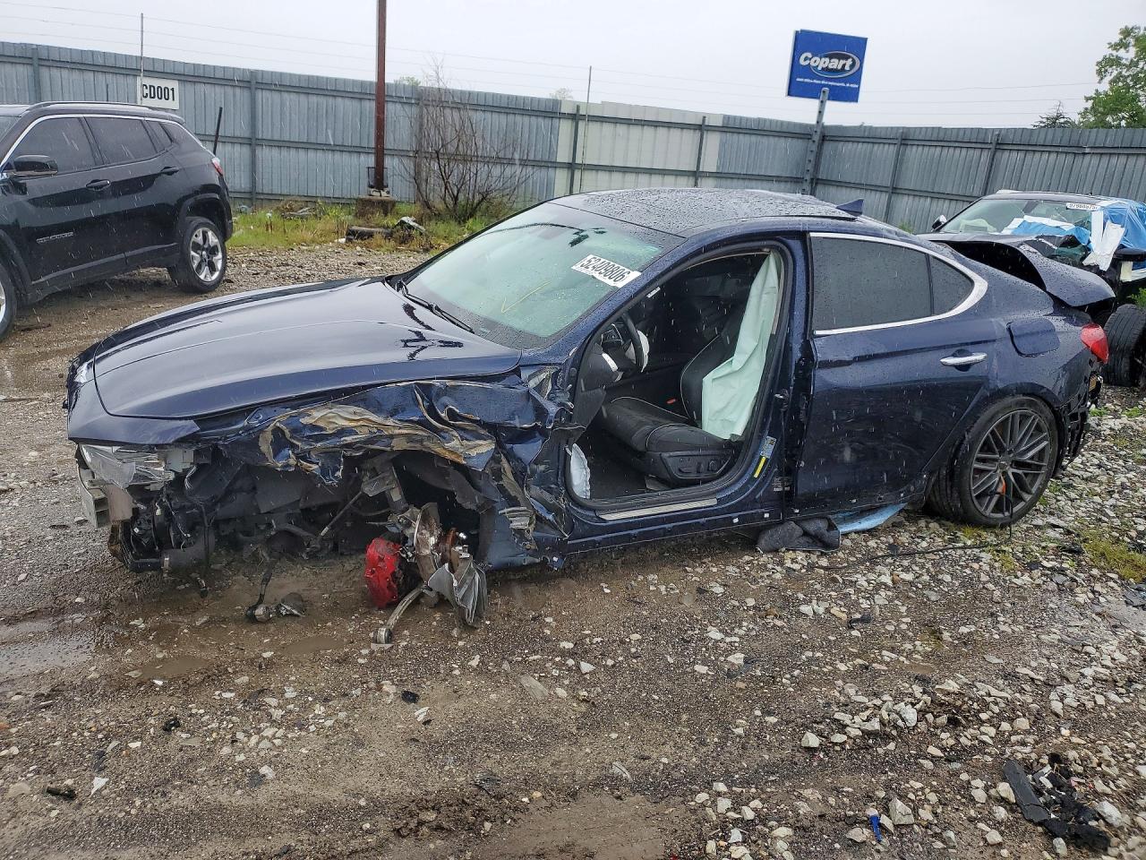 2019 Genesis G70 Advanced, VIN KMTG74LE1KU027004 — Rollover