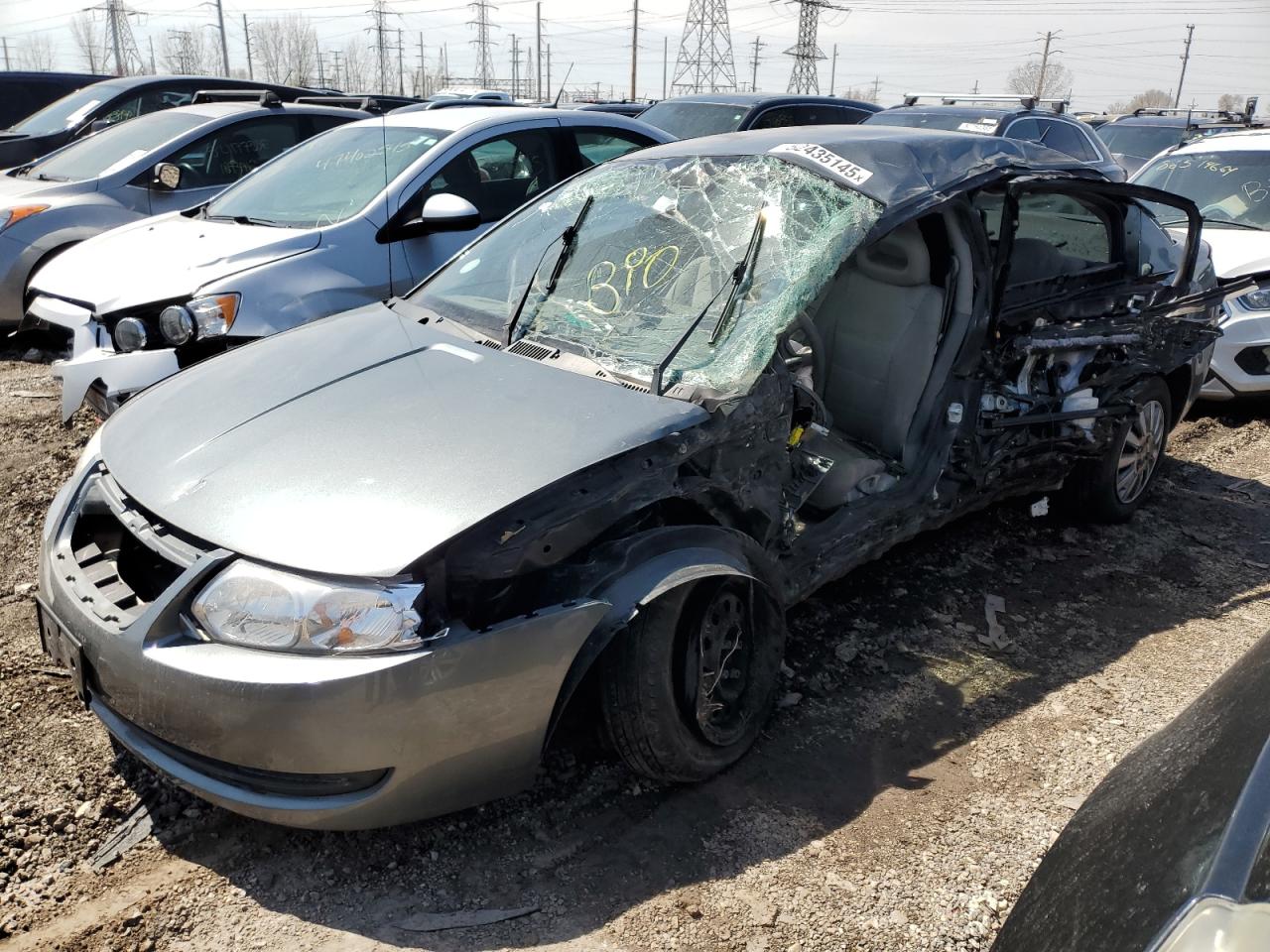 2007 Saturn ION ION 2, VIN 1G8AJ55FX7Z197089 — Frame damage