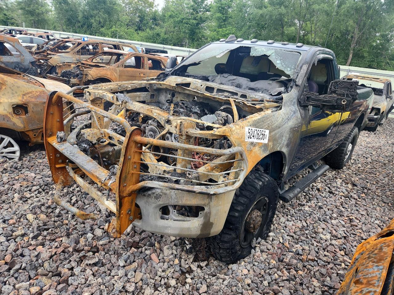 2024 Ram 2500 Tradesman, VIN 3C6MR5AJ0RG134034 — Engine fire