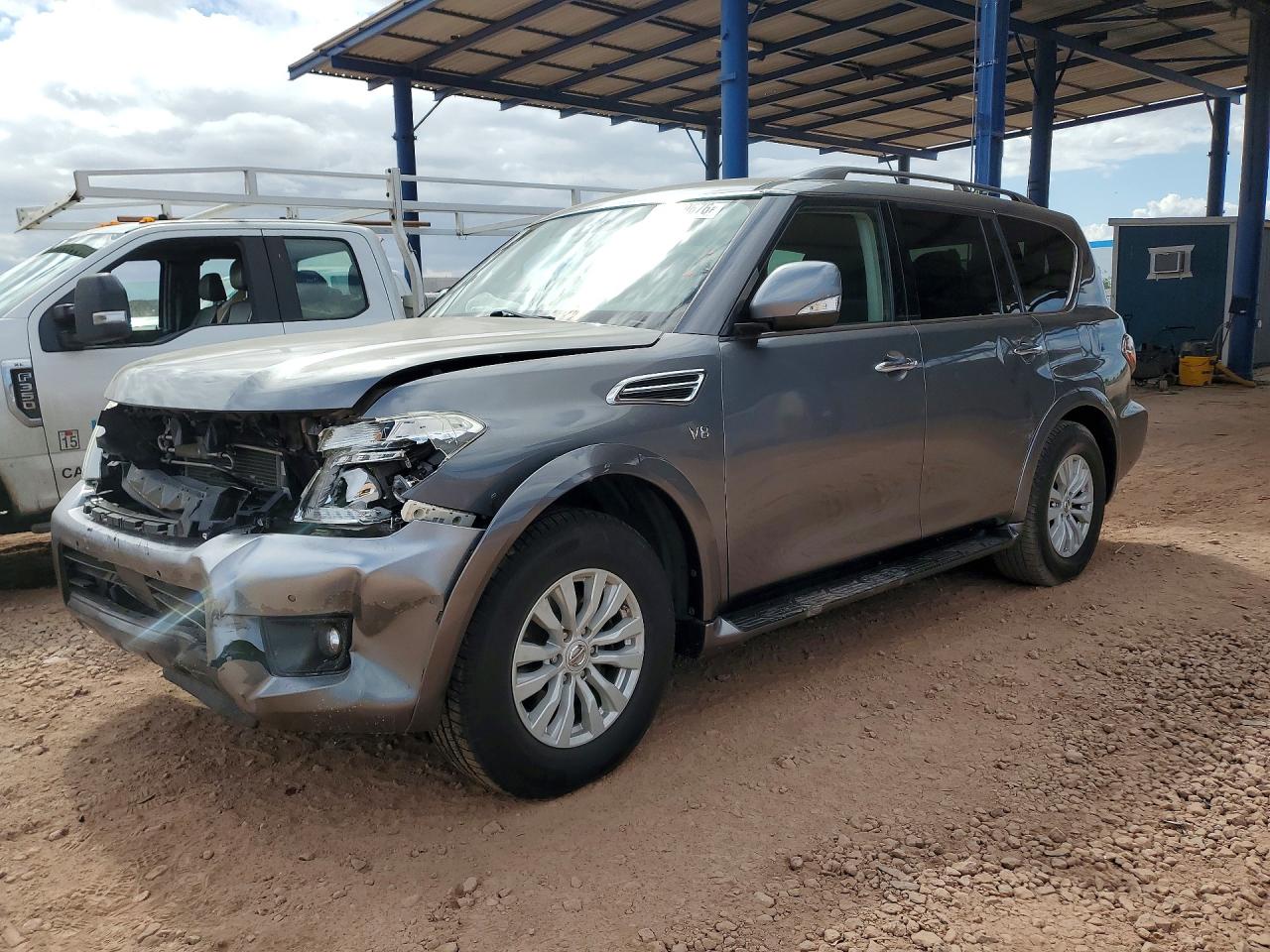 2018 Nissan Armada SV, VIN JN8AY2NC7J9552687 — Front end