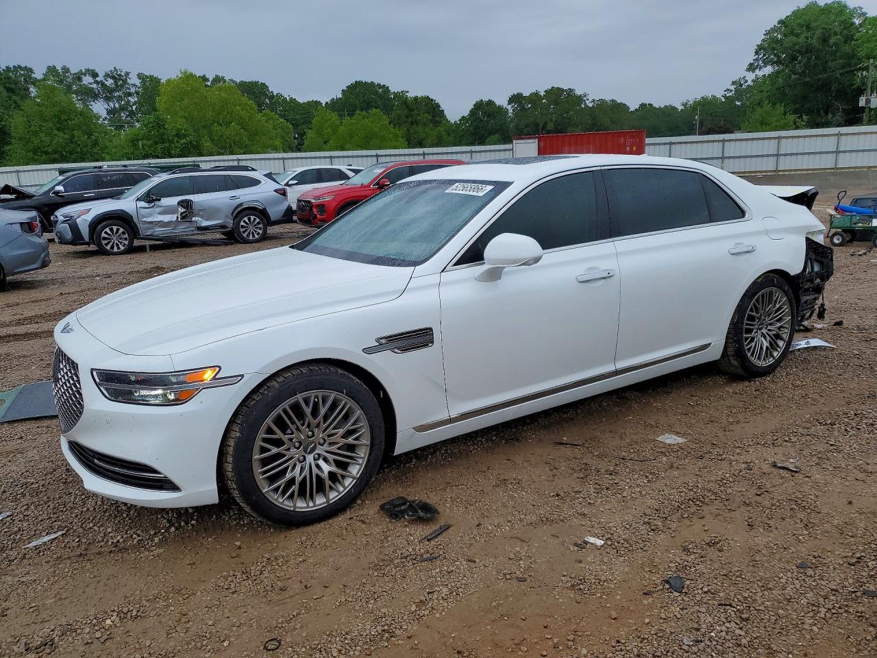 2022 Genesis G90 Premium, VIN KMTF34PA2NU093578 — Зад