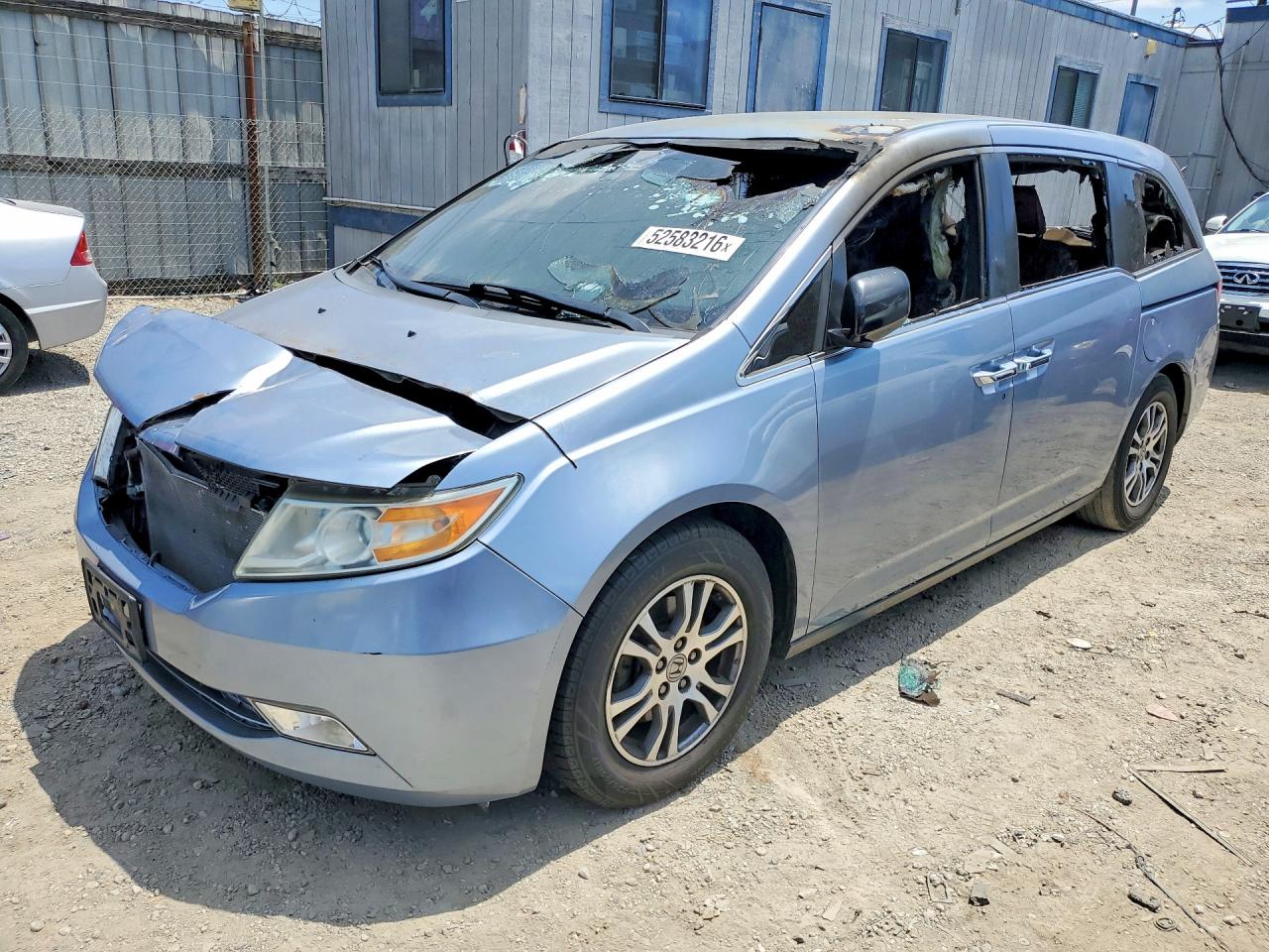 2012 Honda Odyssey EX, VIN 5FNRL5H44CB024410 — Пожар в салоне