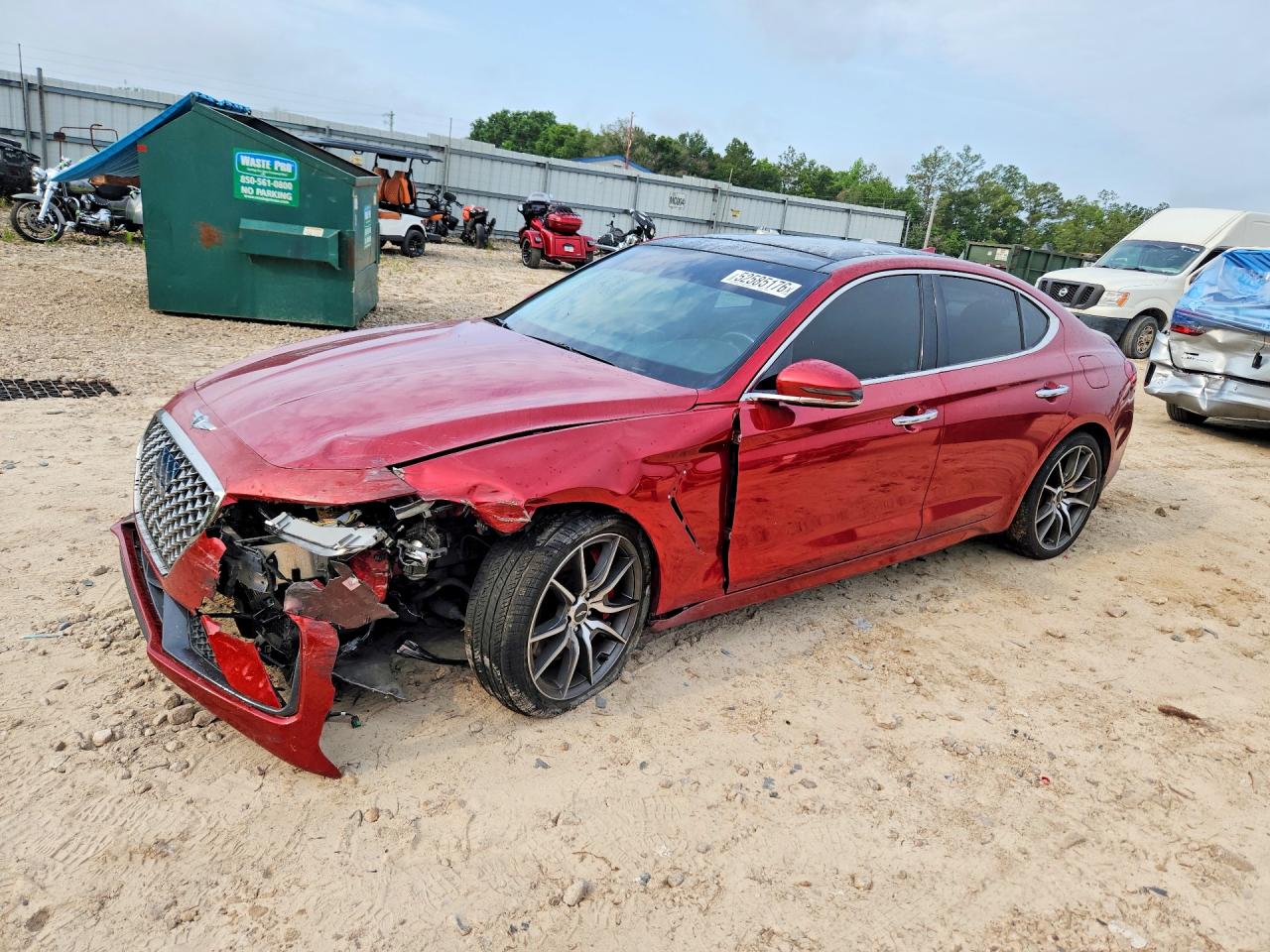 2020 Genesis G70 3.3T, VIN KMTG74LE5LU051209 — Front end
