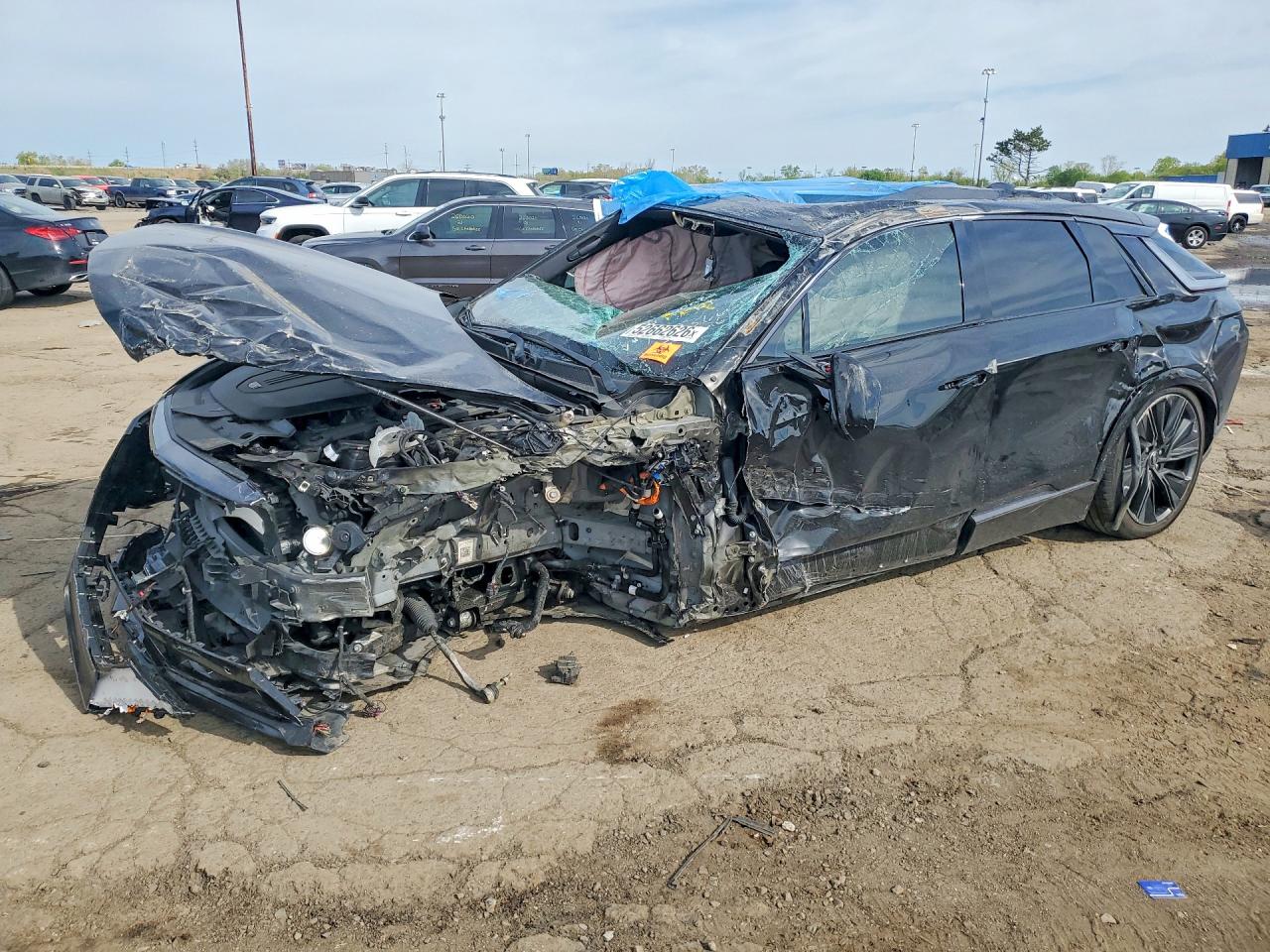 2024 Cadillac LYRIQ Sport, VIN 1GYKPWRL5RZ109366 — Rollover