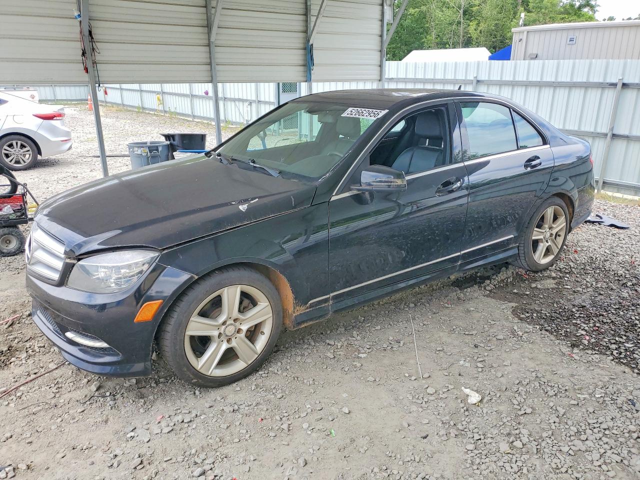 2011 Mercedes-Benz C 300 Sport, VIN WDDGF5EBXBF653011 — Interior fire