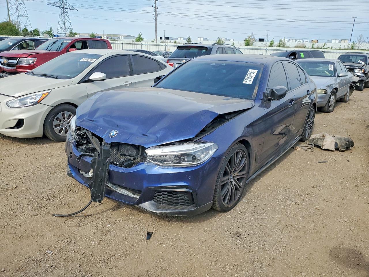 2018 BMW 5 Series M550i xDrive, VIN WBAJB9C51JB286938 — Front end