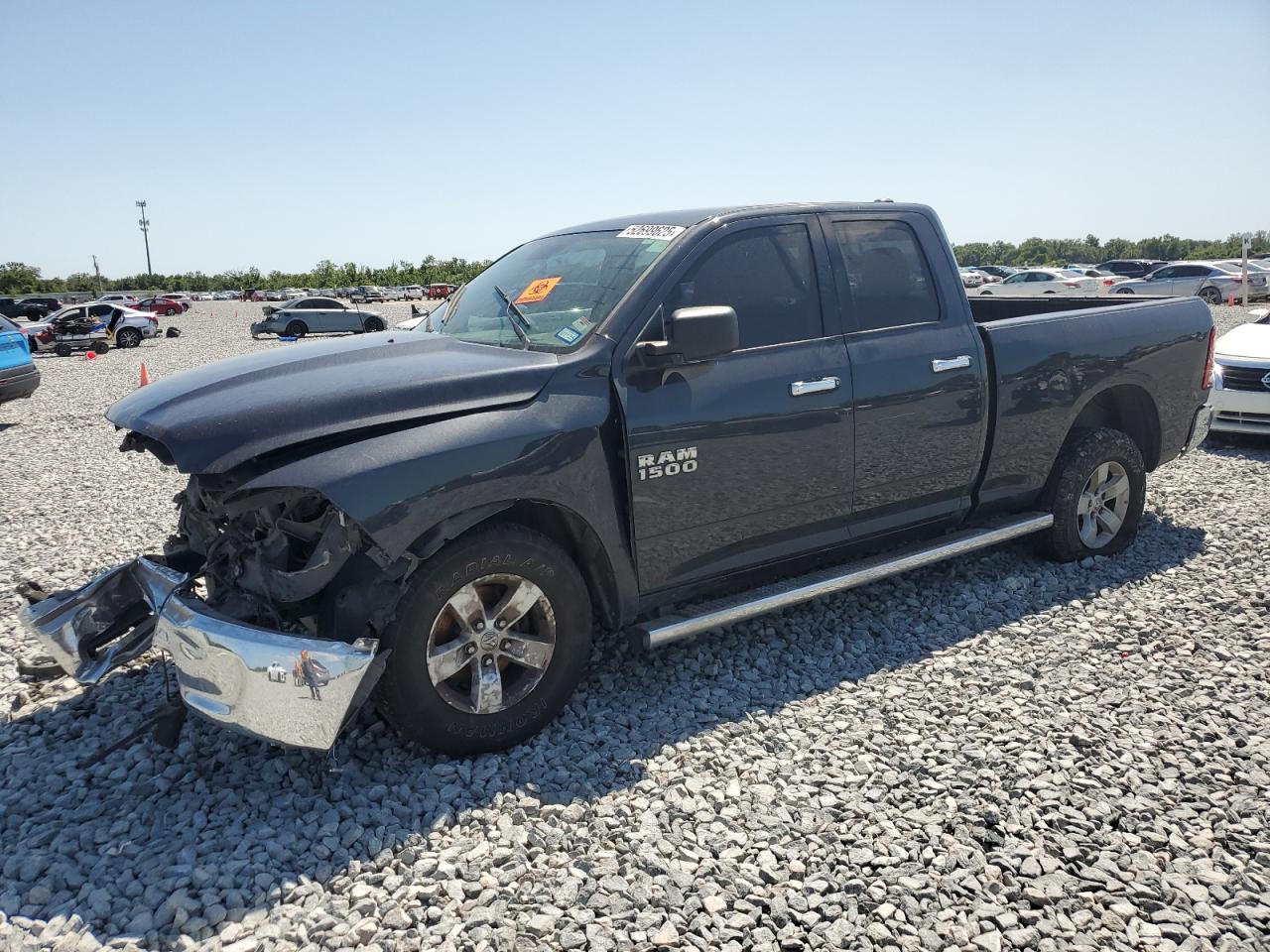2017 Ram 1500 Big Horn, VIN 1C6RR6GG9HS645398 — Повреждение рамы