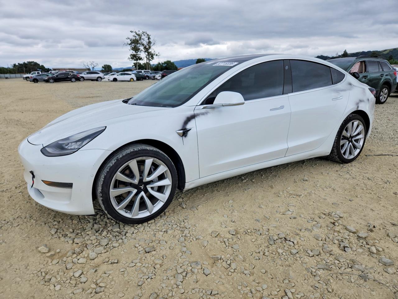 2020 Tesla Model 3 Standard Range Plus, VIN 5YJ3E1EA4LF590957 — Vandalism