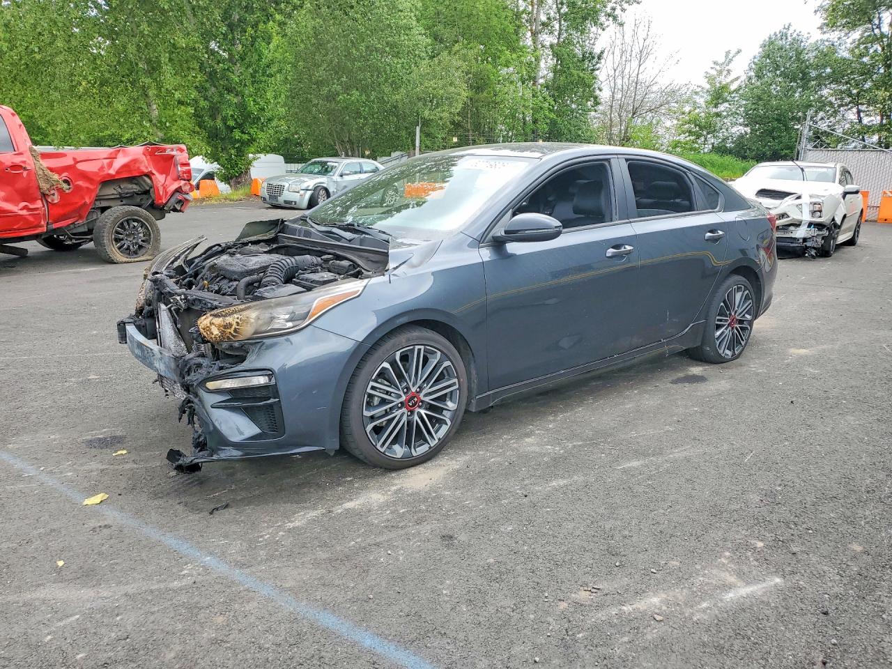 2021 Kia Forte GT, VIN 3KPF44AC3ME278824 — Burn