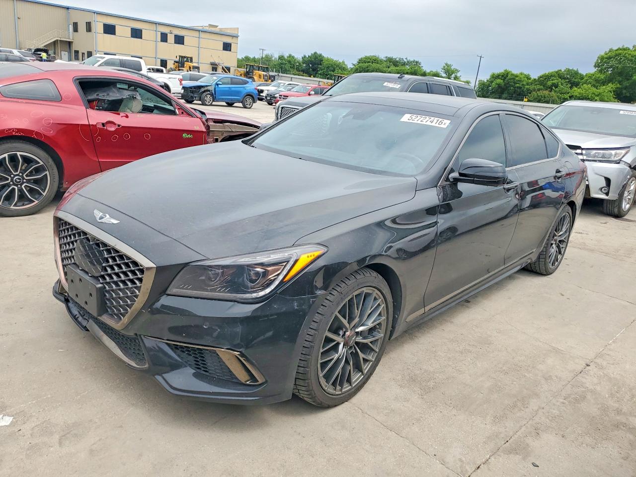 2019 Genesis G80 Sport, VIN KMTFN4JB2KU320887 — Rear end