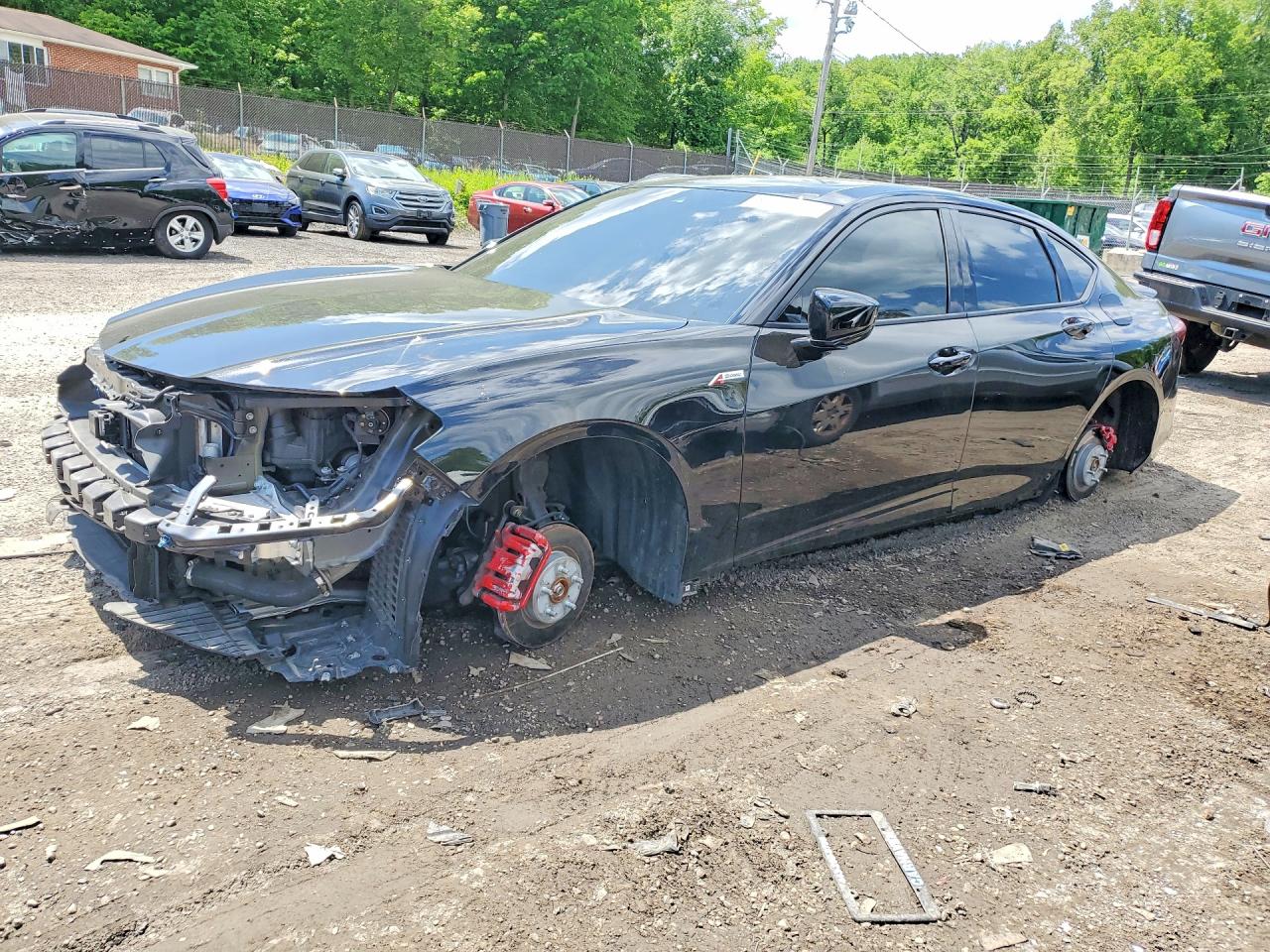 2023 Acura TLX w/A-Spec Package, VIN 19UUB6F58PA005244 — Stripped