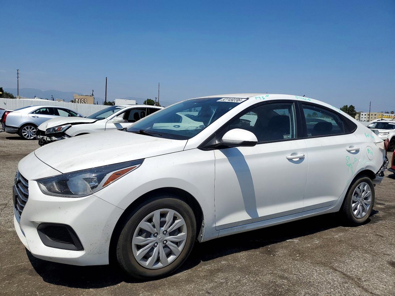 2020 Hyundai Accent SE, VIN 3KPC24A6XLE101639 — Rear end
