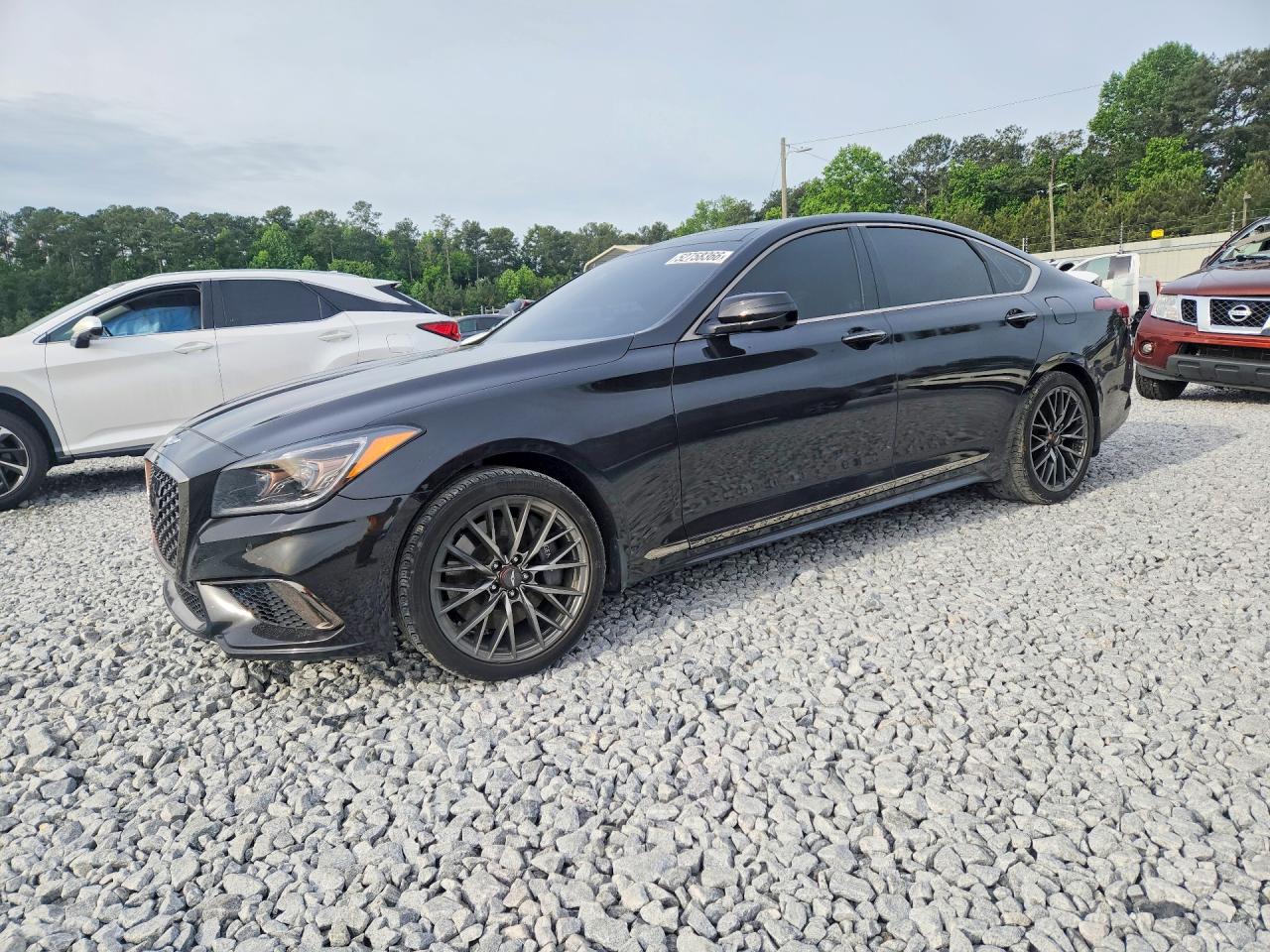 2019 Genesis G80 Sport, VIN KMTFN4JB4KU326304 — Rear end