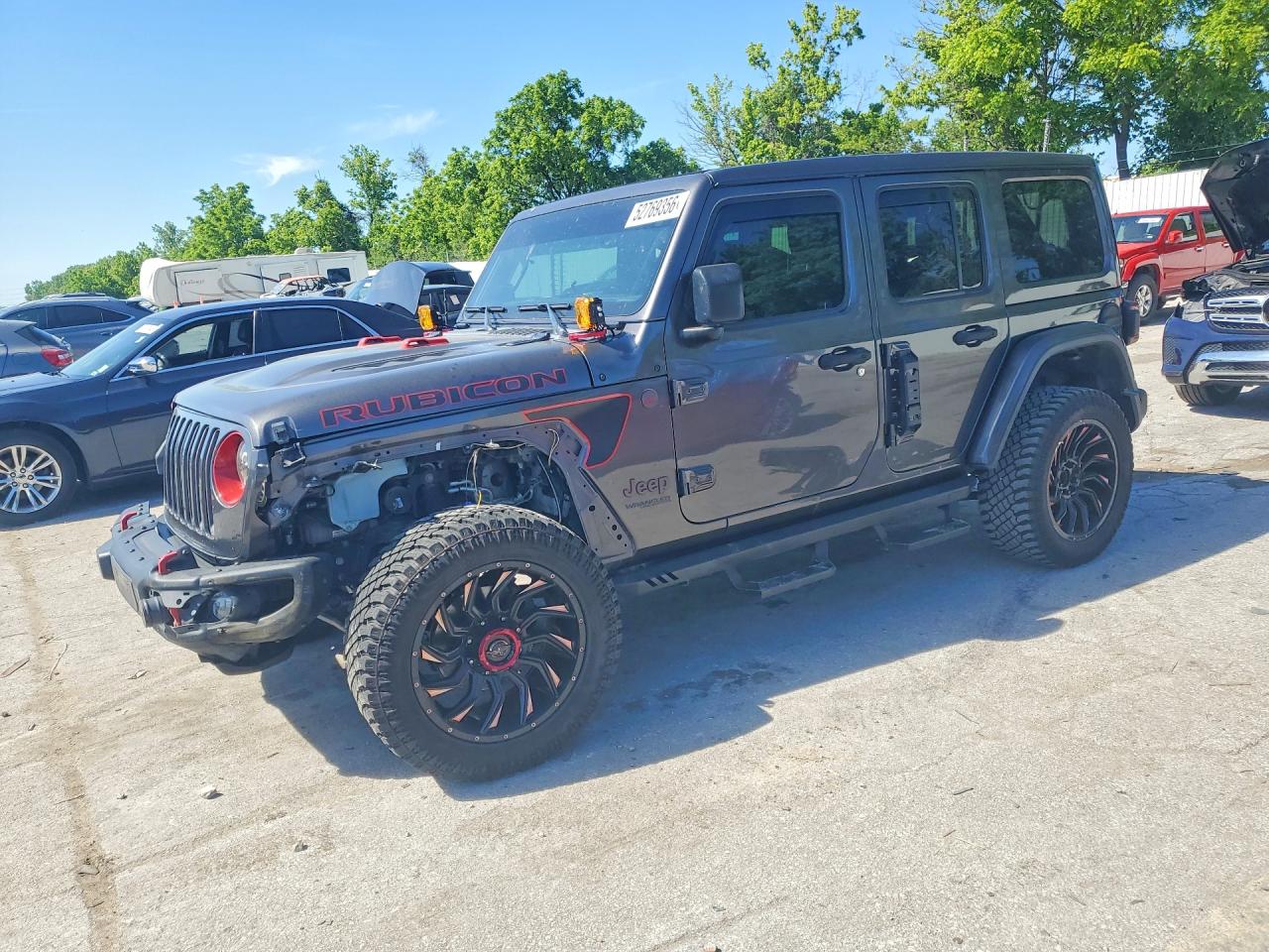 2019 Jeep Wrangler Unlimited Rubicon, VIN 1C4HJXFN5KW653824 — Front end