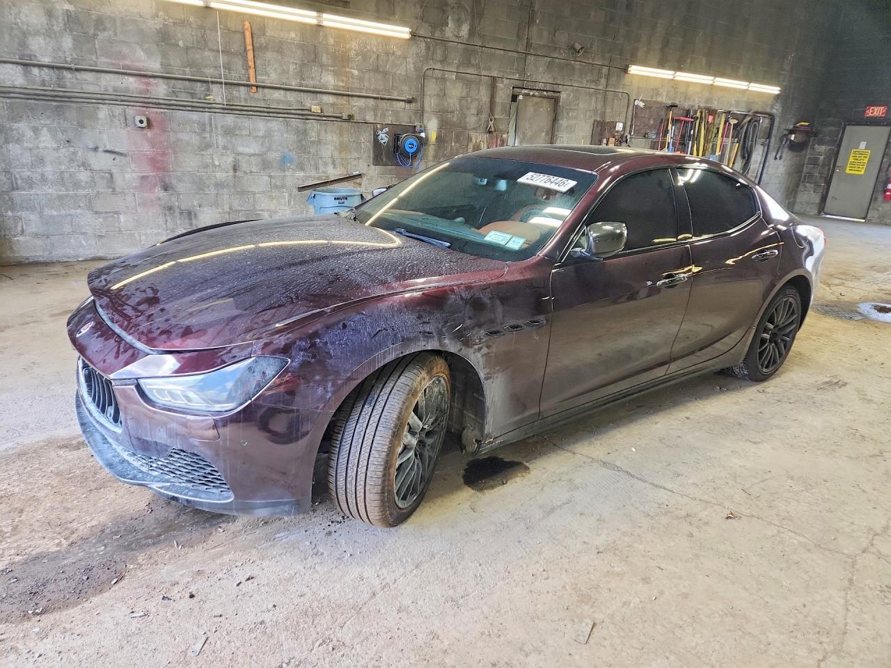 2014 Maserati Ghibli S Q4, VIN ZAM57RTAXE1081399 — Пожар в моторном отсеке