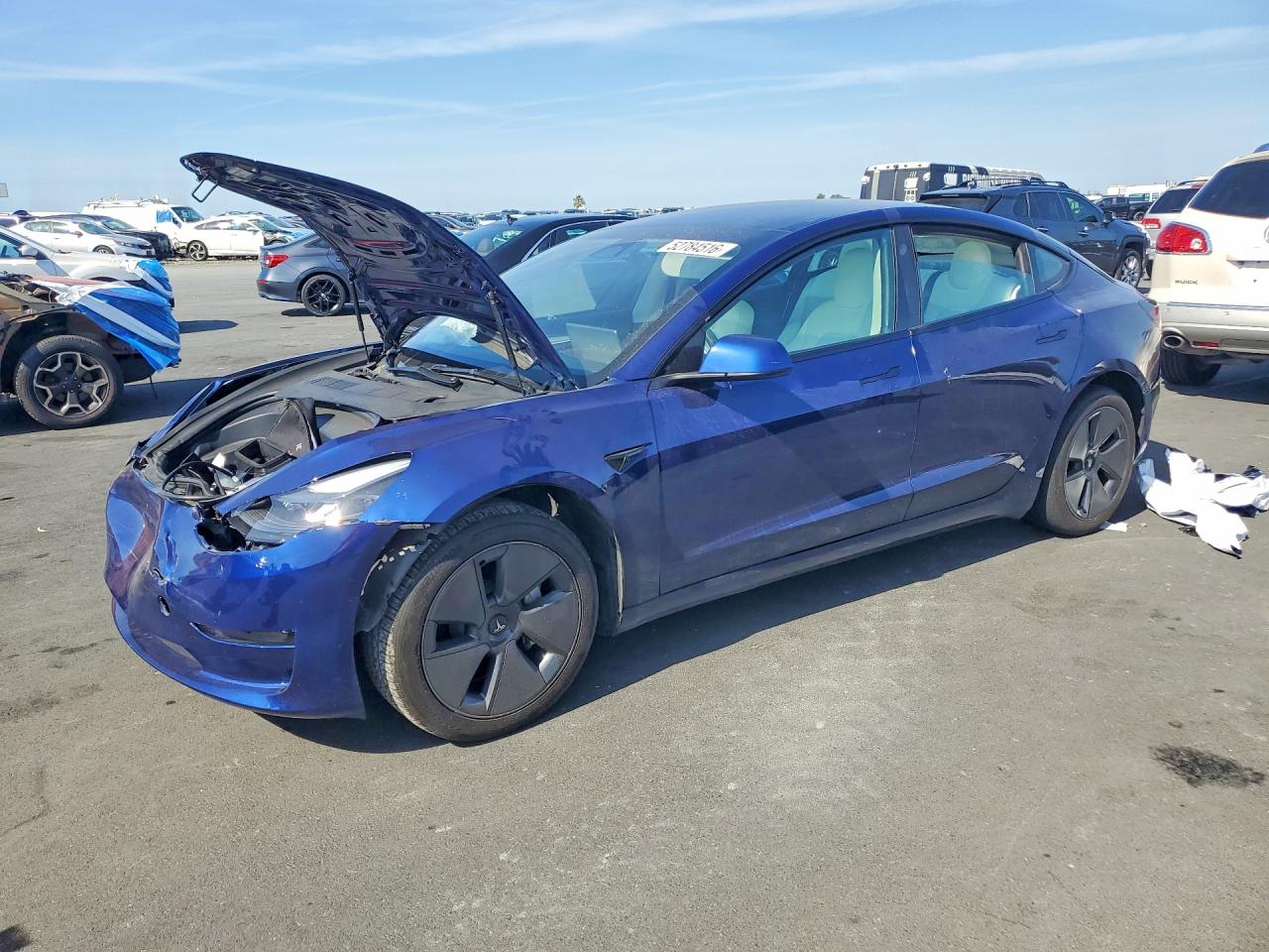 2023 Tesla Model 3, VIN 5YJ3E1EA8PF648879 — Front end
