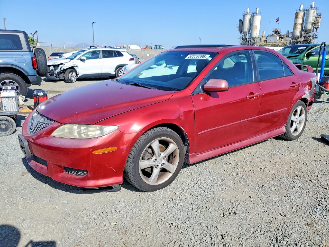 2003 Mazda 6 s, VIN 1YVHP80D535M01514 — Rear end