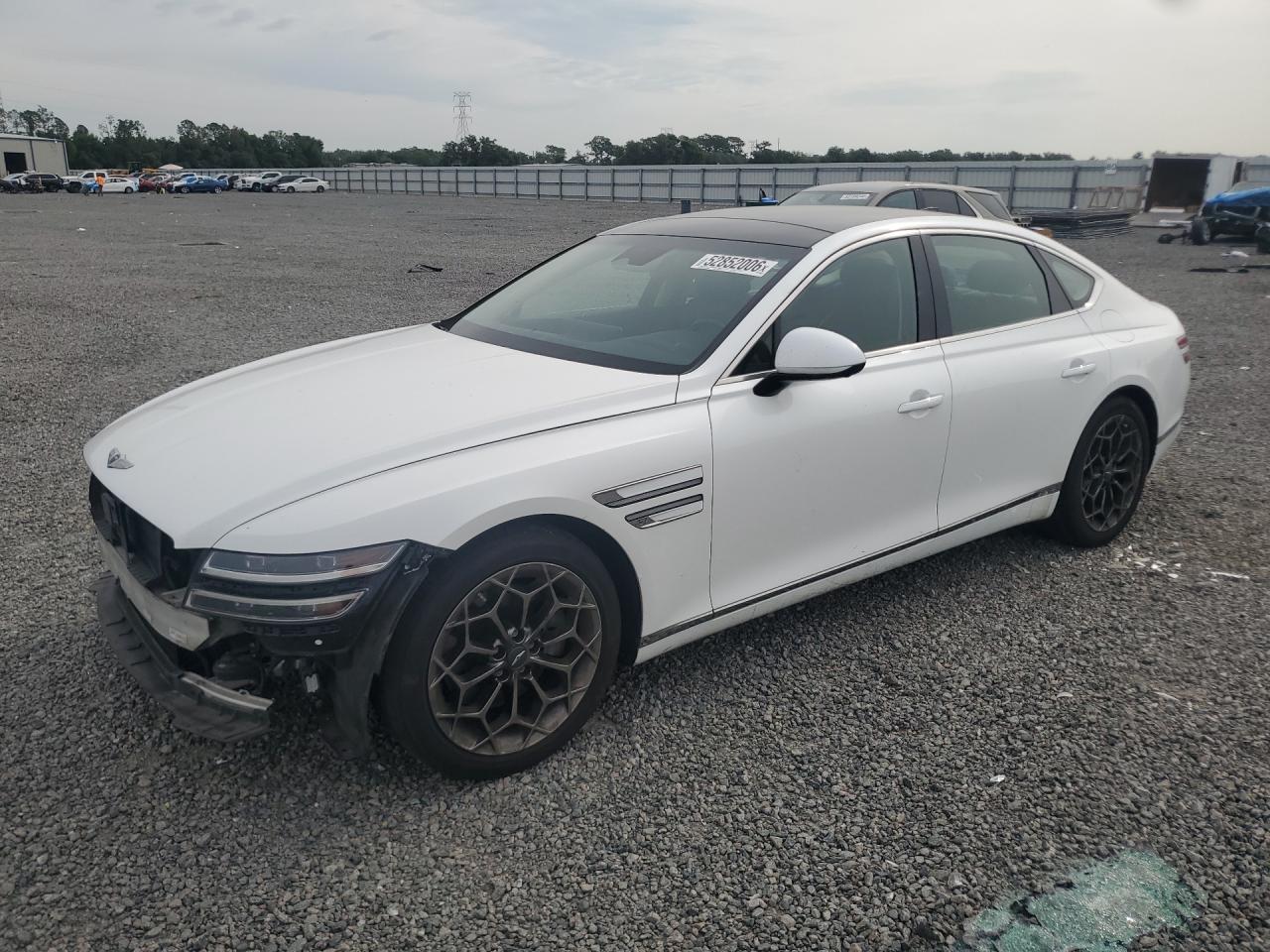 2021 Genesis G80 2.5T, VIN KMTGB4SC4MU077851 — Side