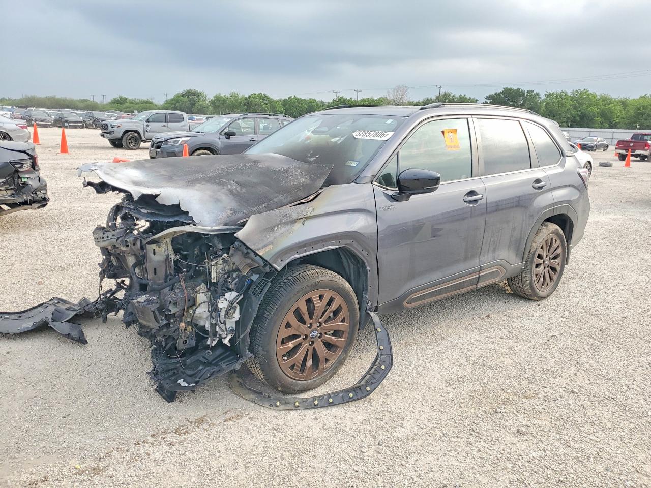 2025 Subaru Forester Sport Hybrid, VIN JF2SLSJD6SH429839 — Engine fire