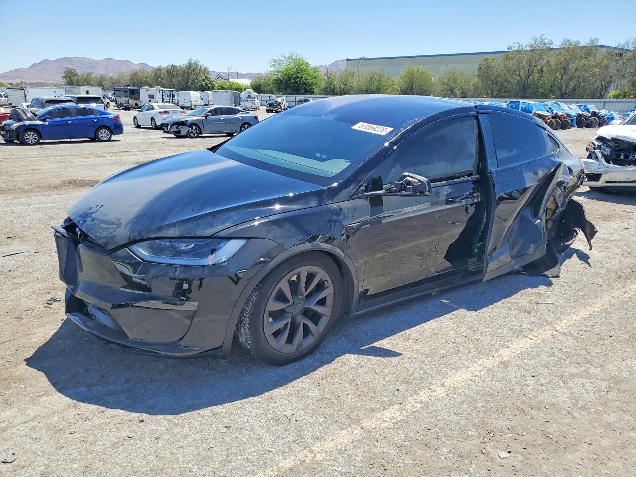 2025 Tesla Model X, VIN 7SAXCAE52SF467346 — Rear end