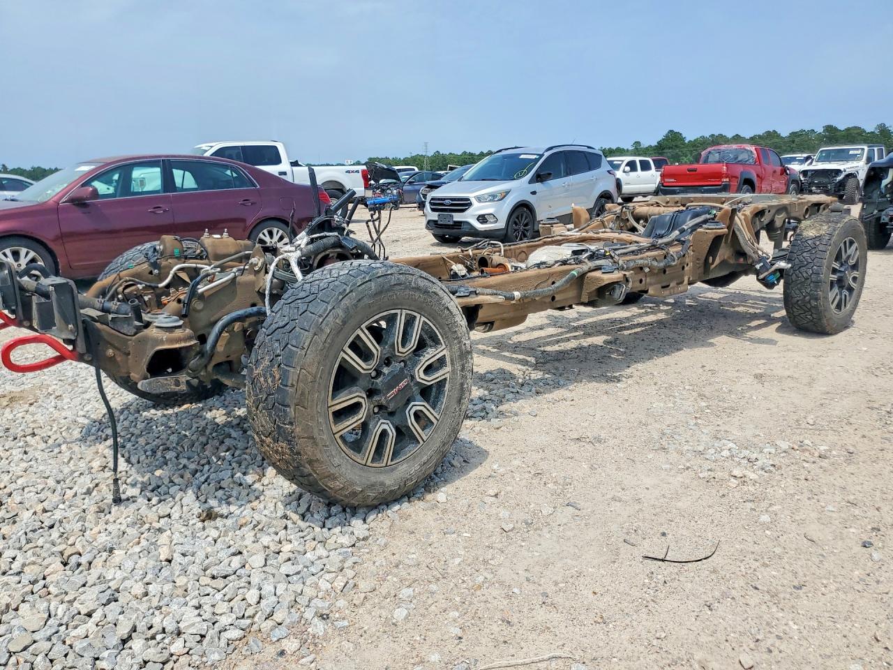 2022 GMC Sierra 2500HD AT4, VIN 1GT49PEY9NF142737 — Stripped
