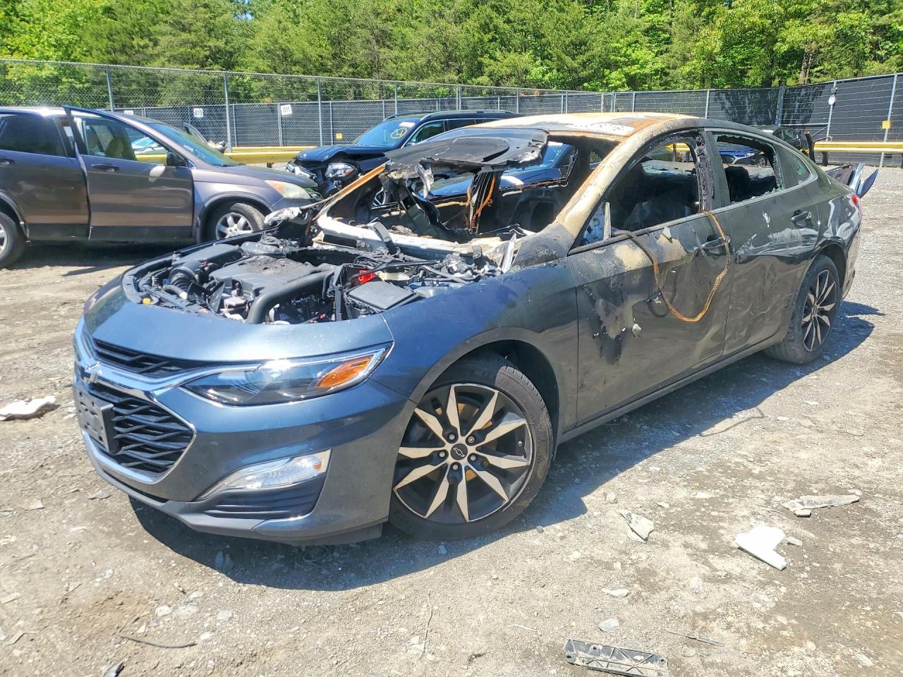 2020 Chevrolet Malibu RS, VIN 1G1ZG5STXLF099380 — Interior fire
