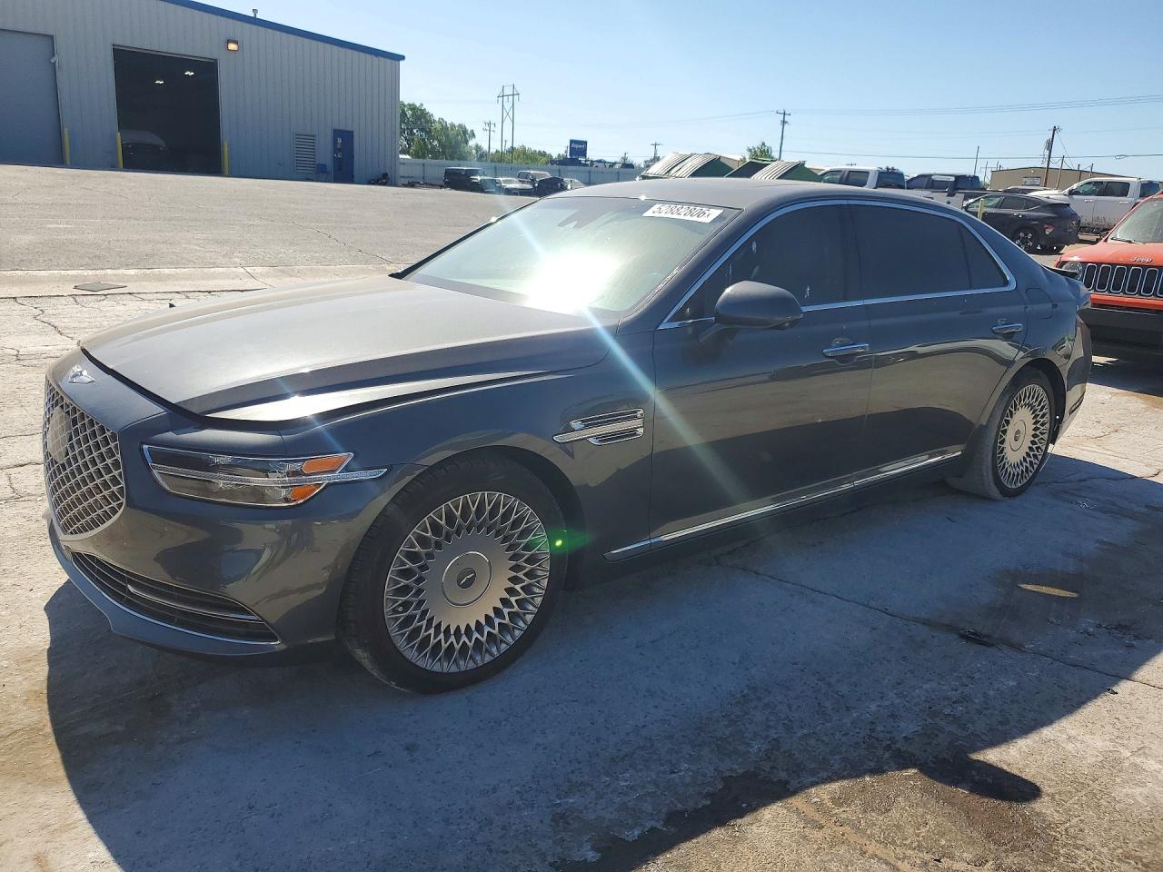 2020 Genesis G90 Premium, VIN KMTF34PA2LU076454 — Rear end