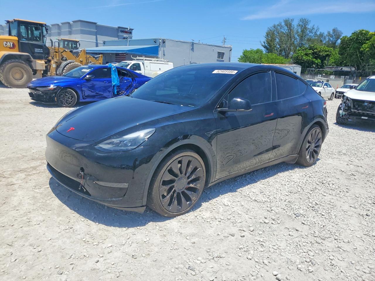 2024 Tesla Model Y Performance, VIN 7SAYGDEF2RA278674 — Rear end