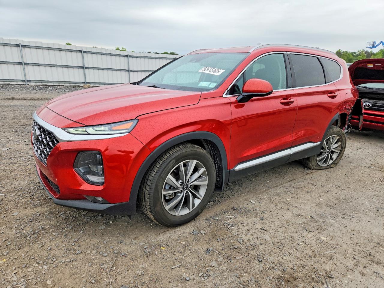 2020 Hyundai Santa Fe SEL, VIN 5NMS33AD0LH262933 — Rear end