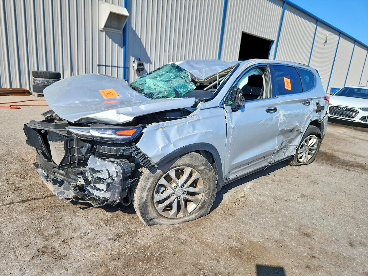 2019 Hyundai Santa Fe SE, VIN 5NMS23ADXKH060411 — Rollover
