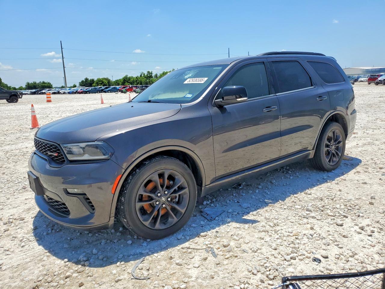 2021 Dodge Durango GT Plus, VIN 1C4RDJDG9MC558295 — Interior fire