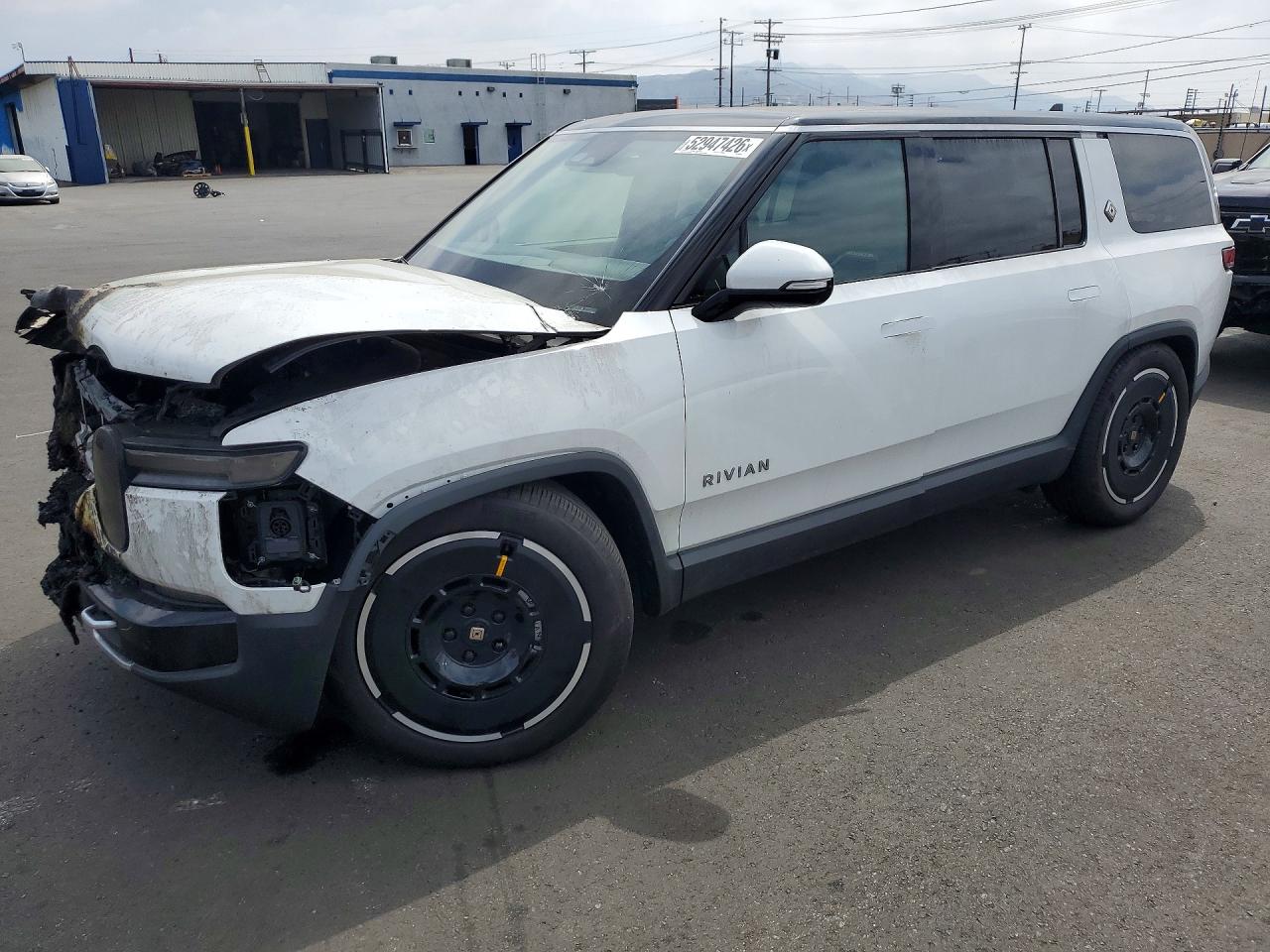 2025 Rivian R1S Adventure, VIN 7PDSGBBA3SN053036 — Engine fire