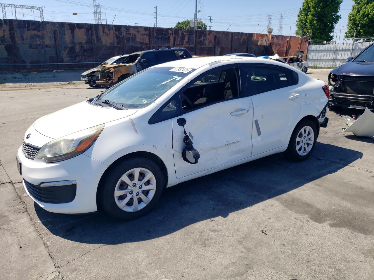 2016 Kia Rio LX, VIN KNADM4A34G6560484 — Rear end