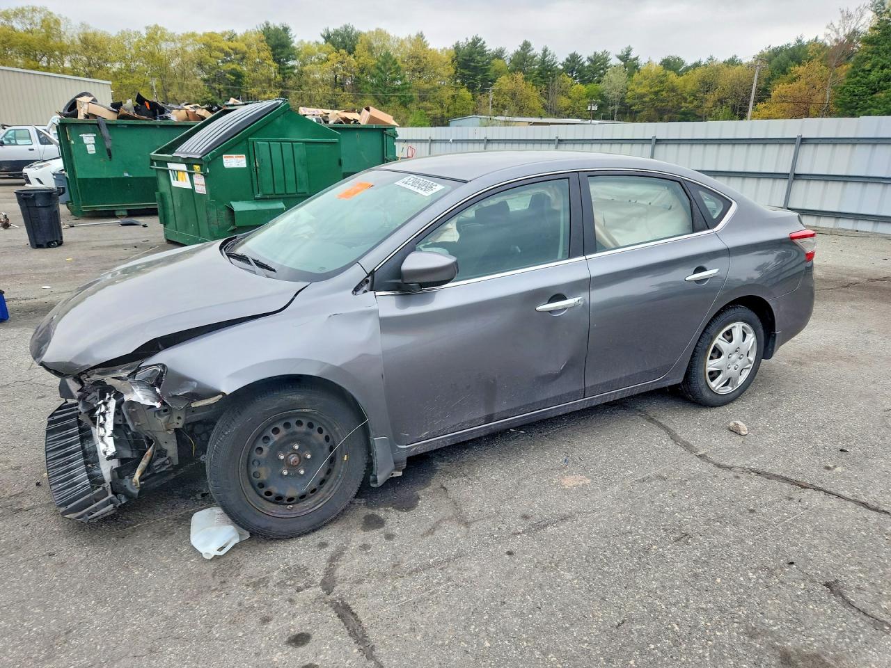 2015 Nissan Sentra S, VIN 3N1AB7APXFY375642 — Front end