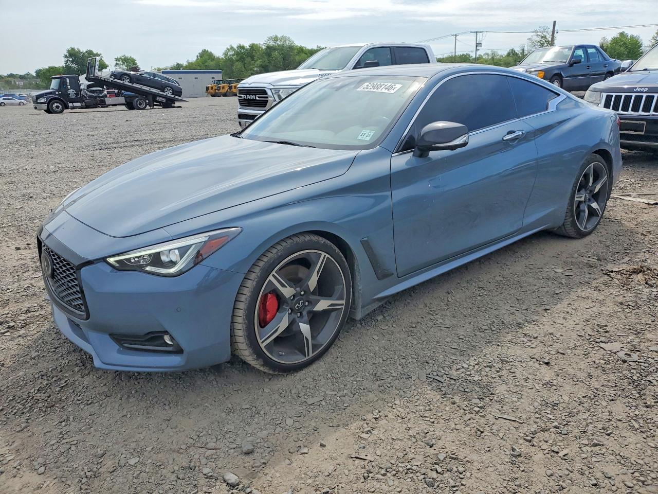 2022 Infiniti Q60 Red Sport 400, VIN JN1FV7LLXNM680907 — Minor dents and scratches