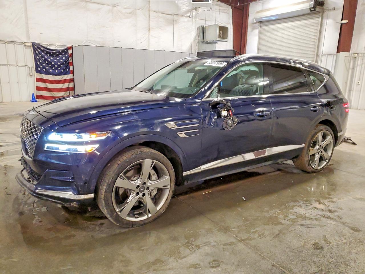2021 Genesis GV80, VIN KMUHCESC2MU073798 — Rollover