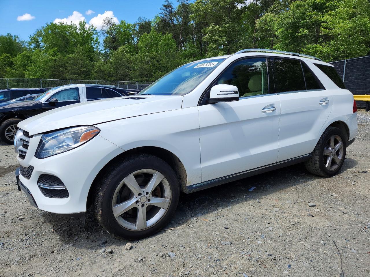 2017 Mercedes-Benz GLE 350, VIN 4JGDA5HB7HA876860 — Rear end
