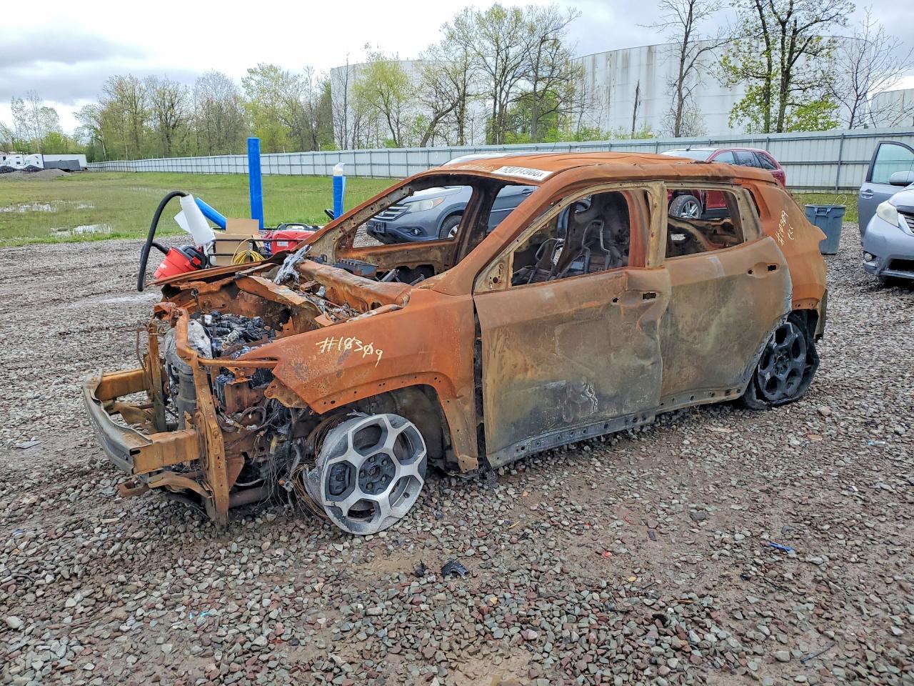 2023 Jeep Compass Trailhawk, VIN 3C4NJDDN0PT527890 — Burn
