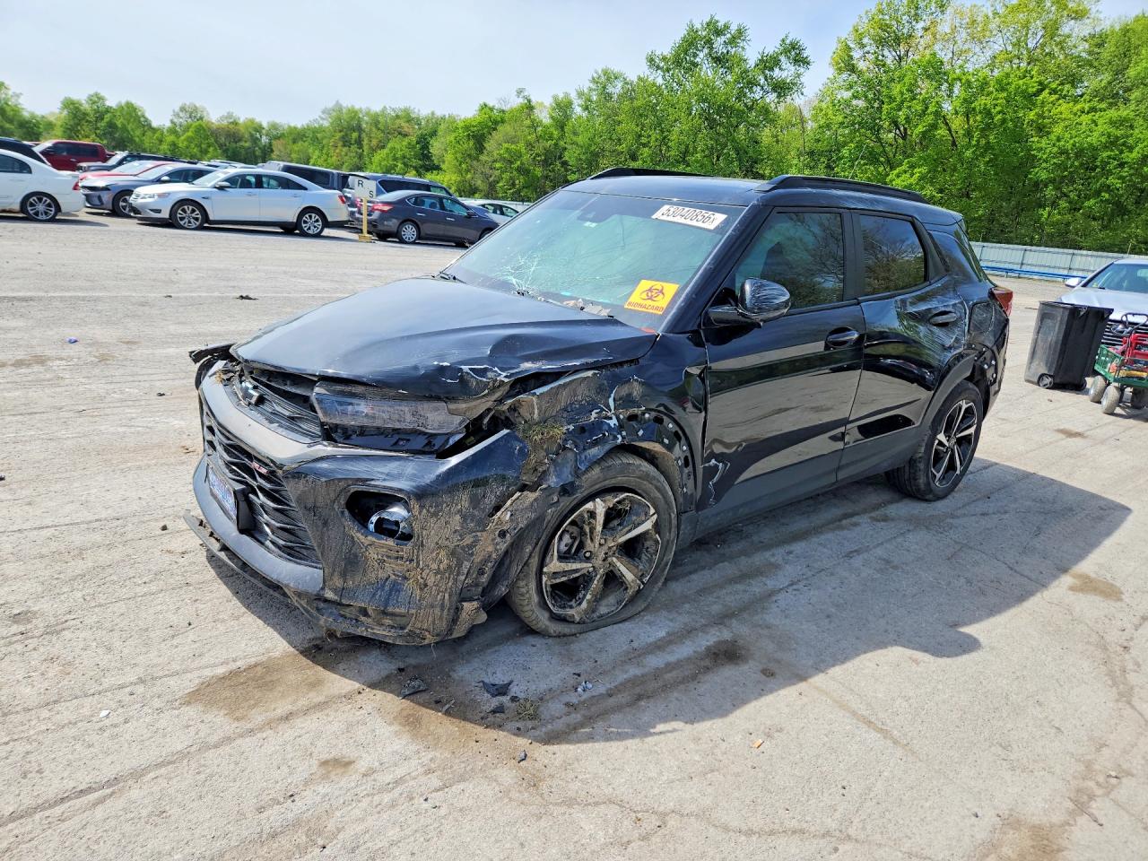 2022 Chevrolet TrailBlazer RS, VIN KL79MTSL1NB109628 — Rollover