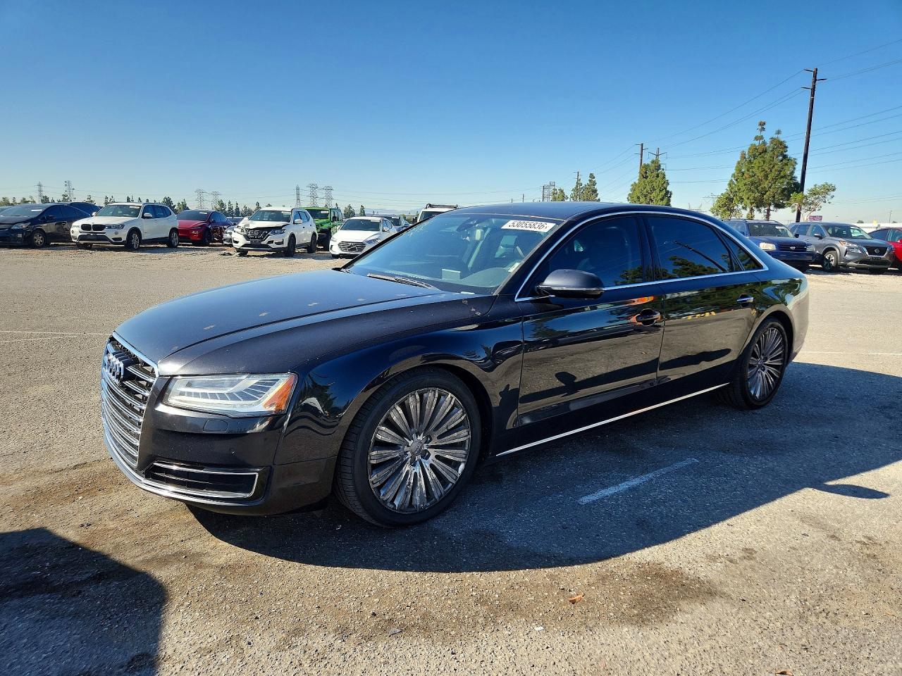 2015 Audi A8 3.0T, VIN WAU3GAFD6FN010582 — Rear end